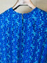 Vestido Azul em Seda dos Anos 90 Feito à Mão e Forrado a Seda