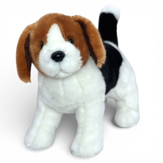 Bandit™ the beagle plush measures 20 inches and features ultra-soft fabric with realistic details by Auswella®.