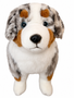 Auswella Shep 22-Inch Standing Australian Shepherd Plush Dog – Realistic Blue Merle Stuffed Animal