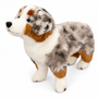 Auswella Shep 22-Inch Standing Australian Shepherd Plush Dog – Realistic Blue Merle Stuffed Animal