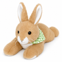 Bashful Brown Bunny Plush Rabbit lying down with soft brown fur, long floppy ears, and a cuddly plush body