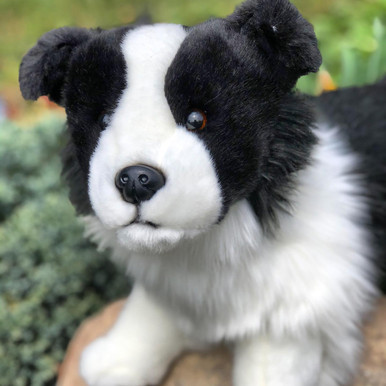 Lifesize Plush Laying Border Collie Dog – The Well Appointed House