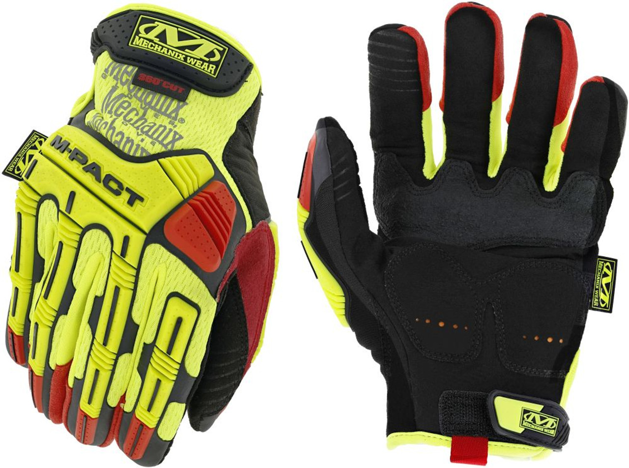 Mechanix Wear HI-VIZ M-Pact SMP-X91 High-Visibility Impact Gloves - Pair