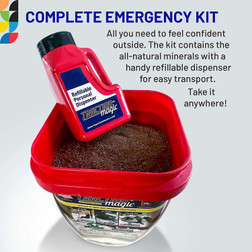 Gaia Traction Magic® 91000 Solid Traction Agent Emergency Kit. 15lb Traction Magic Emergency Kits w/ 2.5lb Shakers.