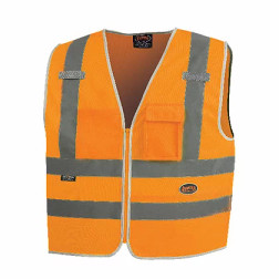 SureWerx Pioneer® 100% Tricot Polyester Multi-Pocket Safety Vest, Multiple Sizes and Colors Available