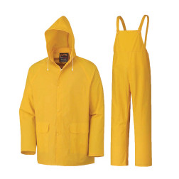 SureWerx Pioneer® PVC/Polyester 3 Piece Repel Waterproof Windproof Safety Rainwear, Multiple Sizes Available