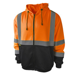 Radians SJ01B-3ZOS Color Blocked Hooded Zippered Sweatshirt, Multiple Sizes Available
