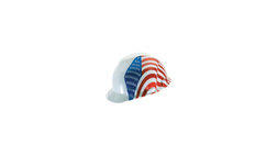 MSA 10050611 V-Gard® American Freedom Front Brim Hard Hat, Multiple Color, Graphics Values Available - Each