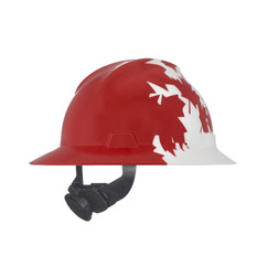 MSA 10082234 V-Gard Canadian Freedom Full Brim Hard Hat