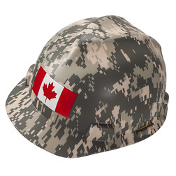 MSA 10104925 V-Gard® Canadian Freedom Front Brim Hard Hat - Each