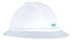 MSA 10167950 V-Gard® 500 Full Brim Hard Hat, Multiple Color Values Available - Each