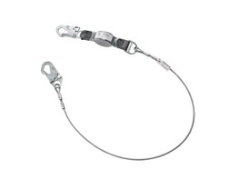 MSA 10201354_A V-Shock High Heat Cable Safety Lanyard, Multiple Number of Legs, Anchorage Connection Type, Harness Connection Hook Type Values Available - Each