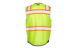Kishigo Premium Black Series 1515 6 Pockets Black Bottom Mesh Vest, Multiple Sizes Available