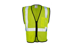 Kishigo 1537 2 Pockets Zipper Economy Mesh Vest, Multiple Sizes Available
