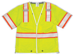 Kishigo Premium Brilliant Series 1552B 5 Pockets Breakaway Safety Vest, Multiple Sizes Available