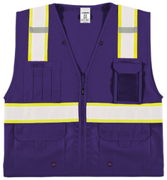 Kishigo EV Series B109 6 Pockets Enhanced Visibility Multi Pocket Mesh Vest, Multiple Sizes Available