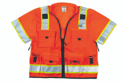 Kishigo S5011 9 Pockets Professional Surveyors Vest, Multiple Sizes Available