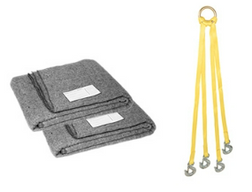 two blankets and sling included