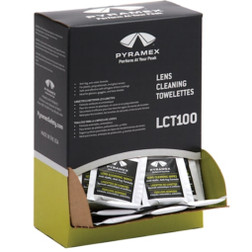 Pyramex LCT100 Low Lint Non-Abrasive Lens Cleaning Towelettes, Multiple Packing Type Values Available