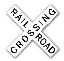 Aldon 4015-74 Rail-Road Crossbuck Safety Sign