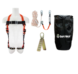 SAFEWAZE 019-3037 Basic Roofer's Fall Protection Harness Kit