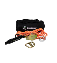 SAFEWAZE 019-8000 2-Person Portable Horizontal Rope Lifeline Kit, Multiple Lengths Available