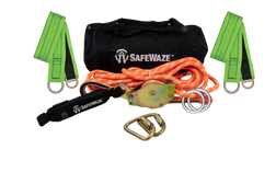 SAFEWAZE 019-8004 2-Person Portable Horizontal Rope Lifeline Kit, Multiple Lengths Available