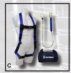 SAFEWAZE FS129-E Compliance Combo Fall Protection Harness Kit