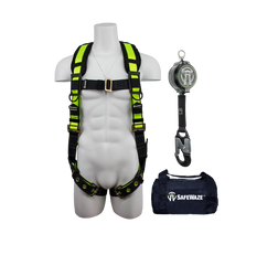 SAFEWAZE PRO FS143 Combo Retractable Fall Protection Harness Kit