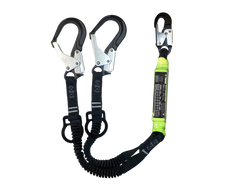 SAFEWAZE PRO+ FS88761-FF-ALU Dual Leg Freefall High Profile Energy Absorbing Lanyard