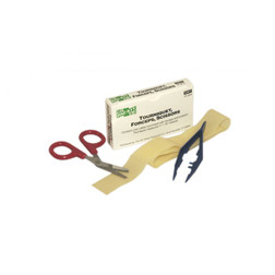 First Aid Only 17-014 Rubber Tourniquet Tweezers Scissors Kit First Aid Kit - Sold By Each