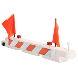 OTW Safety FL-20X20 Airport Hazard Flag Kit - Orange in barricade