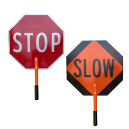 Plasticade SSP-18ABS-FMH Bolt Mounted Stop/Slow Paddle, Multiple Sheeting, Size Values Available - Each