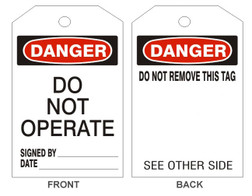 Safehouse Signs TB-108-1 Accident Prevention Tag - Sold By 25/Pack