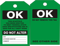 Safehouse Signs TB-712 Scaffold Accident Prevention Tag - Sold By 25/Pack