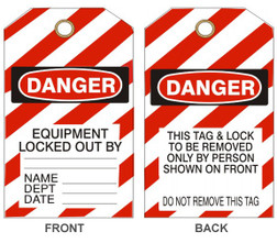 Safehouse Signs VT-147 Lockout Tag - Sold By 25/Pack