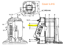 Western Cullen Hayes 2149-A-16 Cover, #6 on the labeled sections