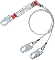 3M DBI-SALA PROTECTA 1340451 Fixed Pack Cable 100% Tie-Off Shock Absorbing Lanyard - Each