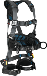 Falltech 8127B FT-One 3D Construction Syle Full Body Harness with Belt, Tongue Buckle Leg Adjustments
