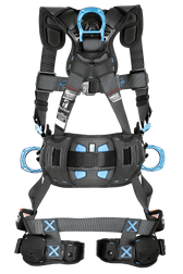 Falltech FT-One 3 D-Ring Construction Style Full Body Harness with Belt, Tongue Buckle or Quick Connect Leg Adjustments