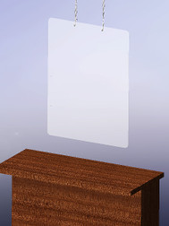 Rack'Em 3104 Hanging Guard with 7 Holes Social Distancing Partition, Multiple Length Values Available - Sold by Each