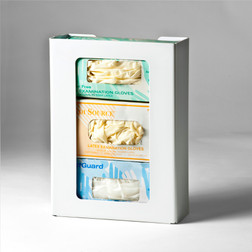 Rack'Em 5106-W 3 Box Top Loading Plastic Box Glove Dispenser - Sold by Each