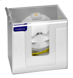 Rack'Em 5154-W Short Dust Mask Dispenser with Clear Lid - Sold by Each