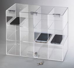 Rack'Em 5205-Lock Lock and Store 12 Phones/Goggle Holder with Door Locking Version - Sold by Each