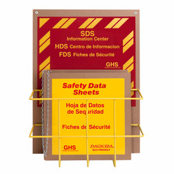 Rack'Em 8663 Eco Friendly Tri Lingual Eco Friendly SDS Safety Center - Sold by Each