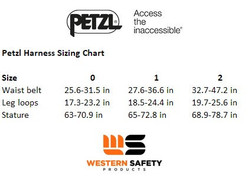 Petzl Harness Sizing Chart