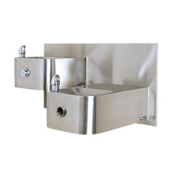 Haws 1119.14HO Wall Mount Hi-Lo Touchless/Pushbutton Dual Drinking Fountain