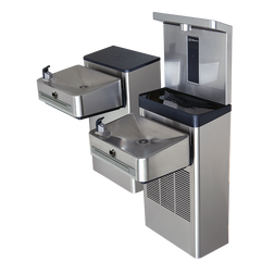 Haws 1212SH Wall Mount Hi-Lo Non-Filtered Touchless Water Cooler & Bottle Filler