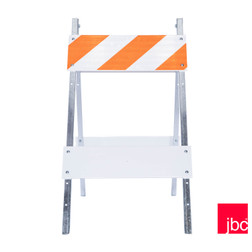 JBC BARB-TY1LT8DG Barricade Board with DG Tape Left, Steel Panel - Each