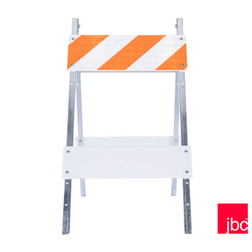 JBC BARB-TY1RT8DG Barricade Board with DG Tape Right, Steel Panel - Each